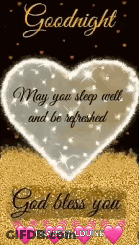 Goodnight Message With Heart GIF