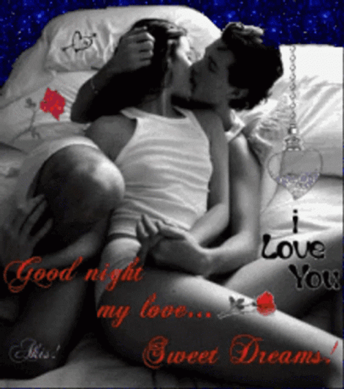 Goodnight My Love I Love You Sexy Kiss GIF