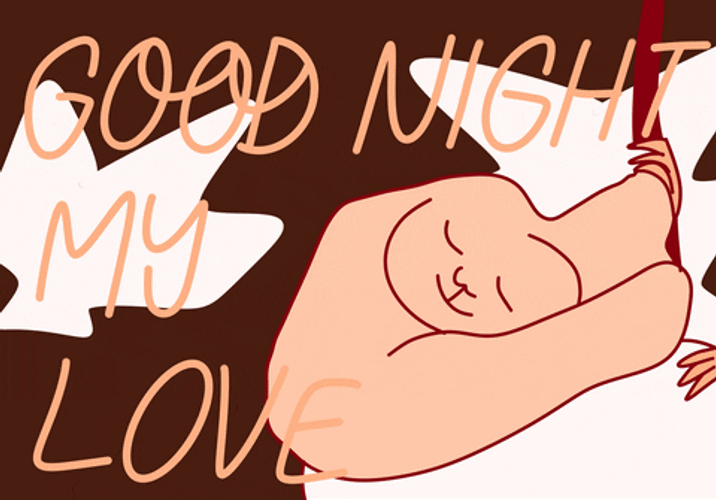 Goodnight My Love Sleeping Maroon GIF