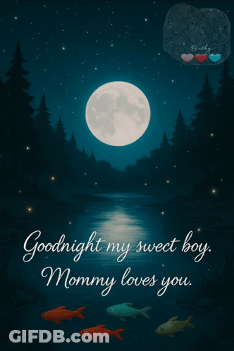 Goodnight My Sweet Boy And Mommy Loves You Poster GIF
