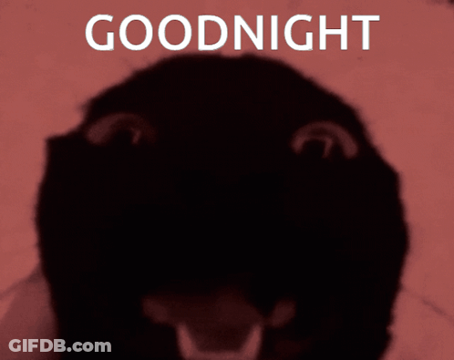 Goodnight Poster With Face Silhouette GIF