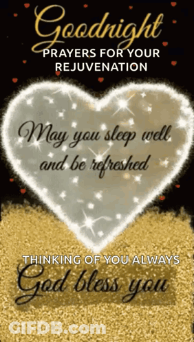 Goodnight Prayer For Rejuvenation With Heart GIF