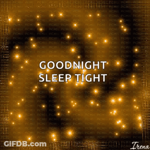 Goodnight Sleep Tight Sign With Lights GIF