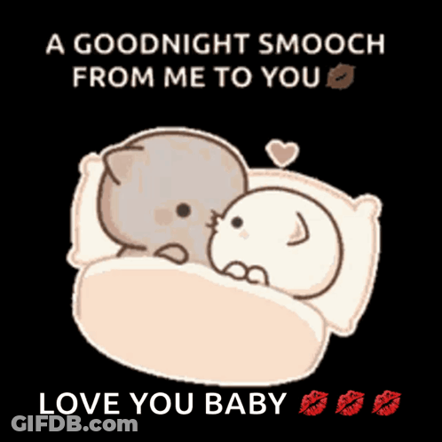Goodnight Smooch Love You Baby GIF