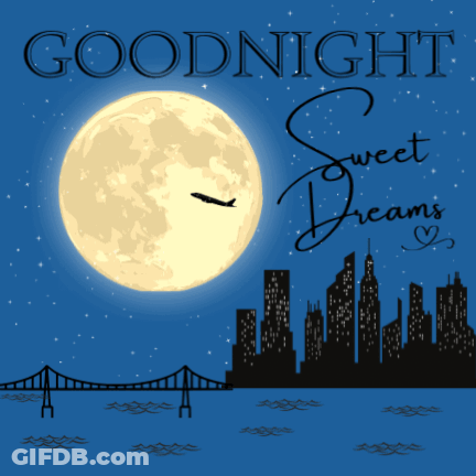 Goodnight Sweet Dreams Blue Background GIF