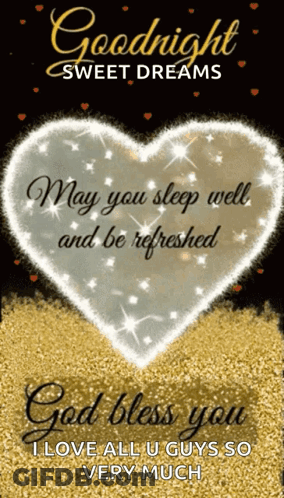 Goodnight Sweet Dreams Heart Card GIF