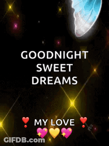 Goodnight Sweet Dreams With Hearts And Stars GIF
