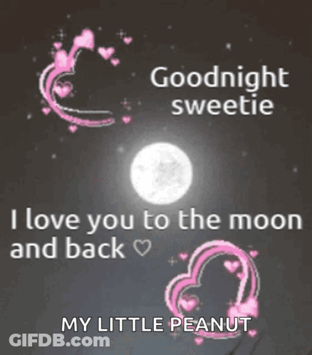 Goodnight Sweetie I Love You To The Moon And Back GIF