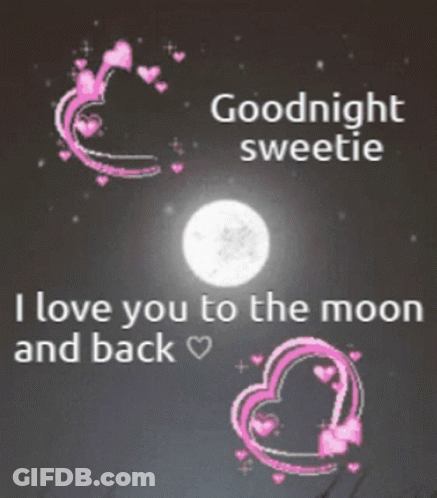 Goodnight Sweetie Love You To Moon GIF