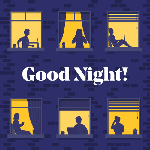 Goodnight Window Lights Out GIF