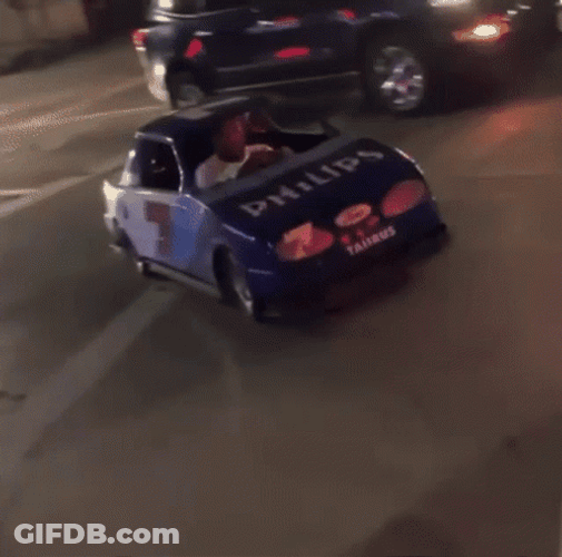 Goofy Ahh Cars Man Operating Small Vehicle GIF