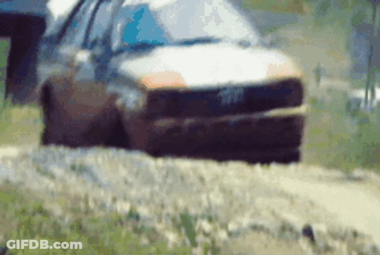 Goofy Ahh Cars Vehicle Losing One Wheel GIF