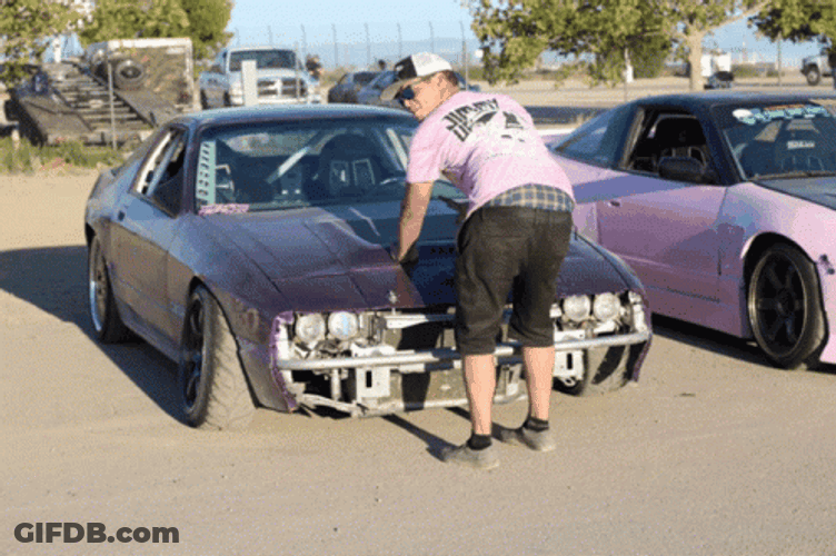 Goofy Ahh Cars Vehicle With Broken Front GIF