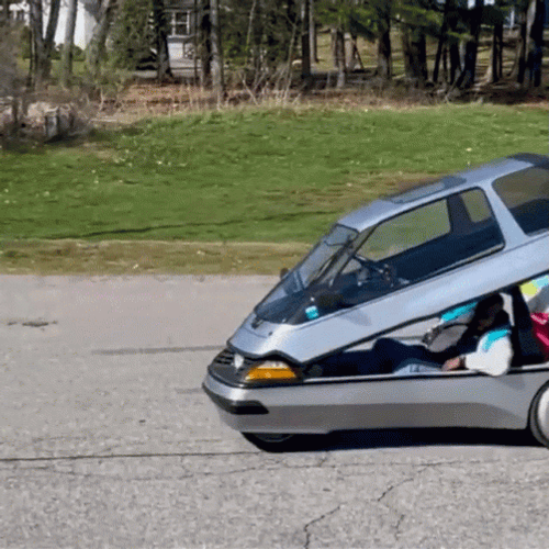 Goofy Ahh Cars Vehicle With Half Part Raised GIF