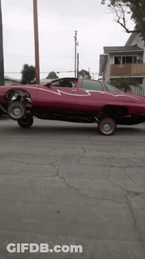 Goofy Ahh Cars Vehicle With One Lifted Wheel GIF