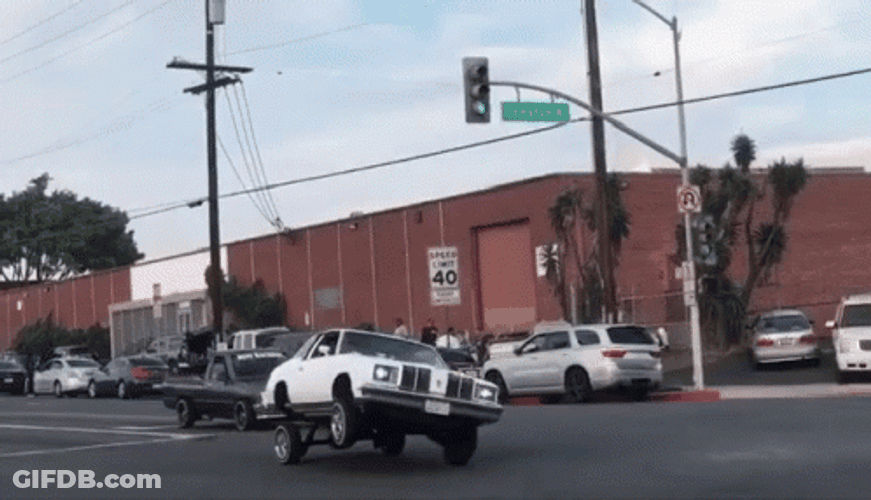 Goofy Ahh Cars Vehicle With Raised Wheel GIF