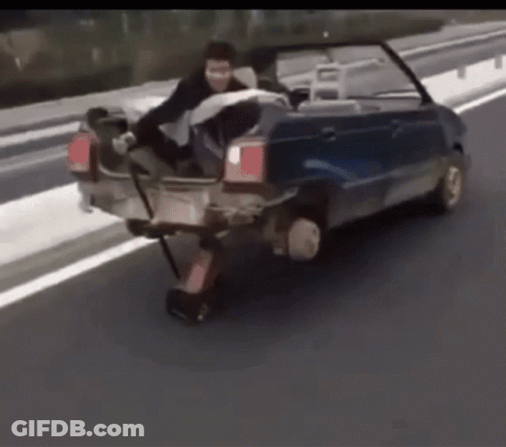 Goofy Ahh Cars Vehicle With Two Wheels GIF