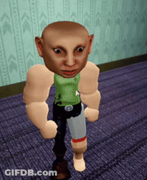 Goofy Ahh Dance Muscular Cartoon Guy GIF