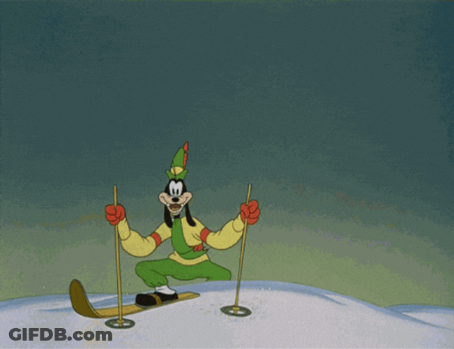 Goofy Ahh Excited Skiing Meme GIF