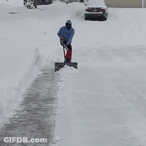 Goofy Ahh Griddy Snow Raking GIF