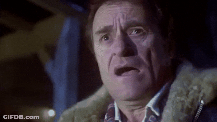 Goofy Ahh Terrified Dick Miller Meme GIF