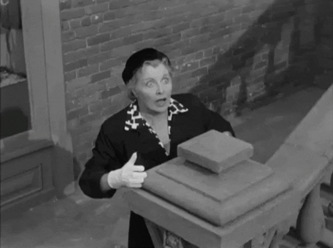 Goofy Ahh Vintage Scared Woman Screaming Meme GIF