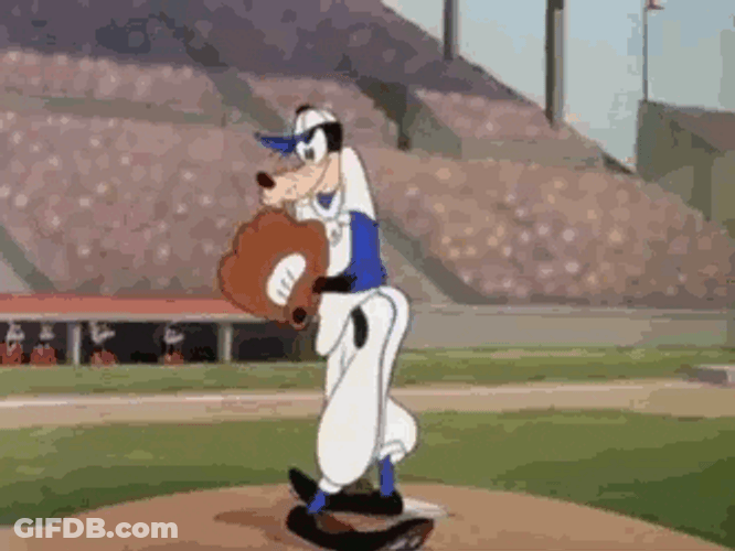 Goofy Baseball Pitch GIF