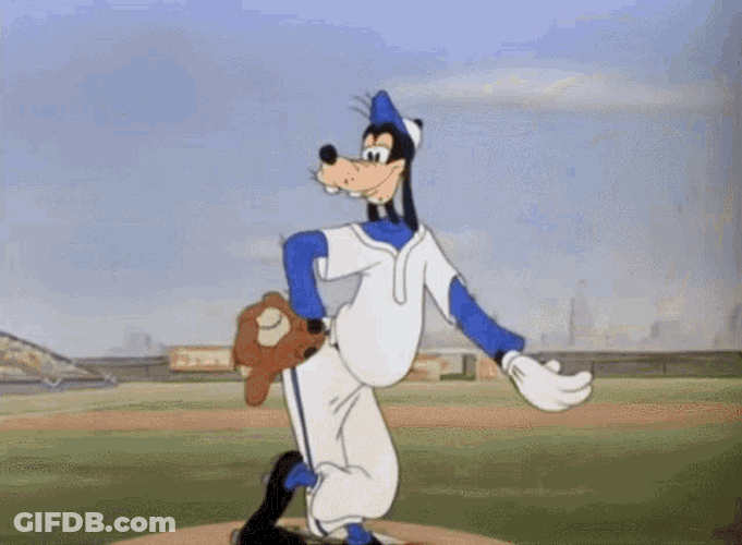 Goofy Baseball Spinning GIF