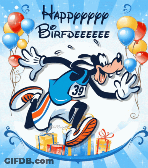 Goofy Disney Happy Birthday GIF