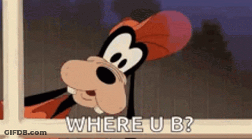 Goofy From Mickey Mouse Is Looking Out A Window And Asking Where U B ? GIF