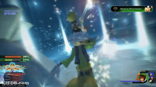 Goofy In A Video Game With A Heart On The Screen GIF