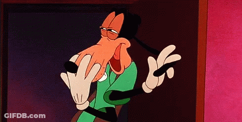 Goofy Is A Cartoon Character From Mickey Mouse Making A Funny Face And Giving The Middle Finger . GIF