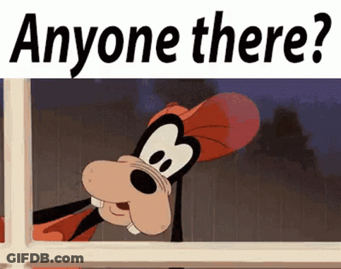 Goofy Looking Out Window Anyone There GIF