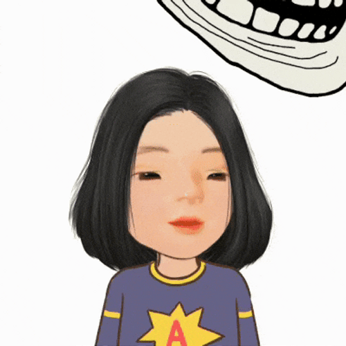 Goofy Meme Troll Face Avatar Girl GIF