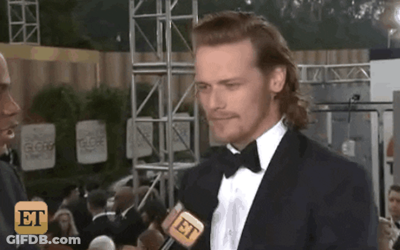 Goofy Reaction Ahh Sam Heughan Meme GIF