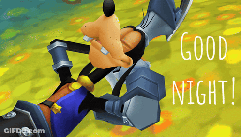 Goofy Saying Good Night GIF