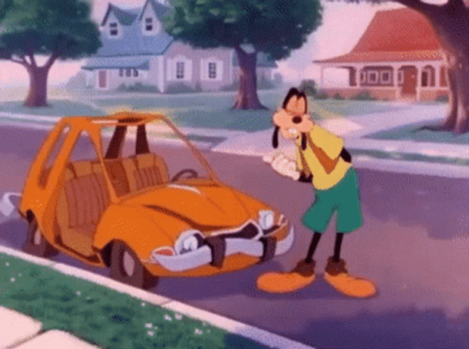 Goofy Scream Car Explosion GIF