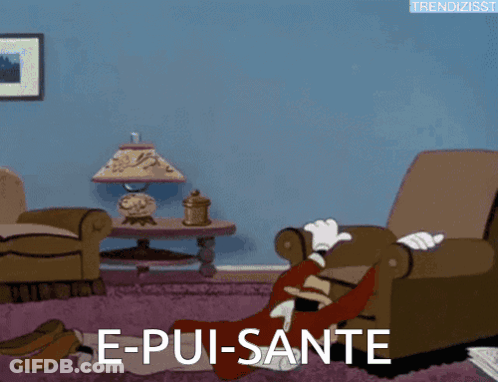 Goofy Sitting In Chair Saying E-Pui-Sante GIF