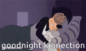 Goofy Sleeping In Bed Saying Goodnight Kinnection GIF