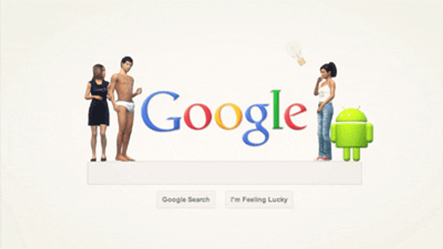 Google Couple Funny Animation GIF