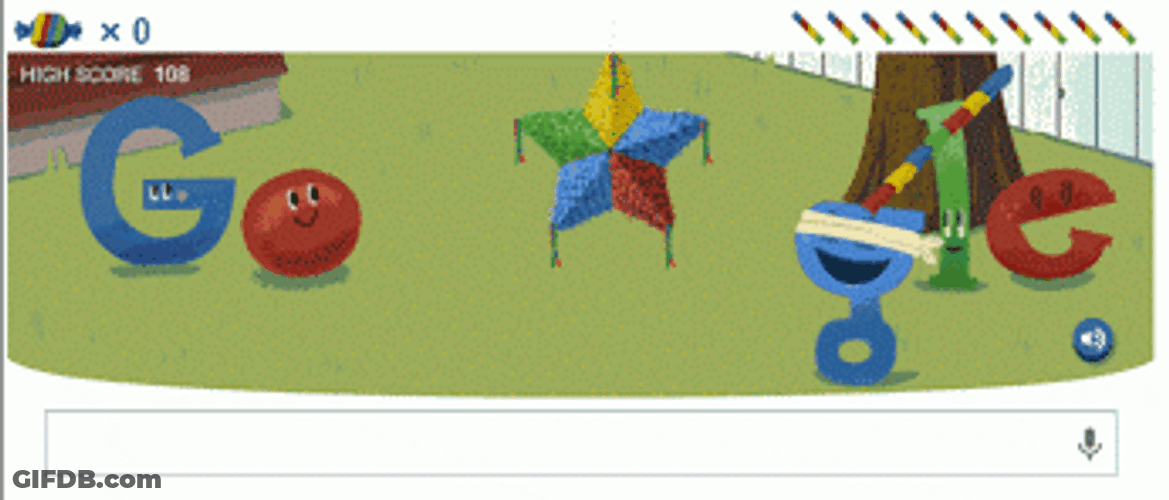 Google Doodle Blindfold Candy Game GIF