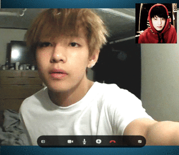 Google Hangouts BTS V Jung Kook GIF
