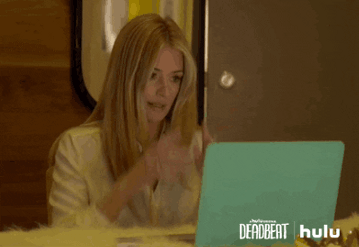 Google Hangouts Cat Deeley Deadbeat GIF