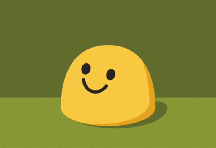 Google Hangouts Cute Blush Emoji GIF
