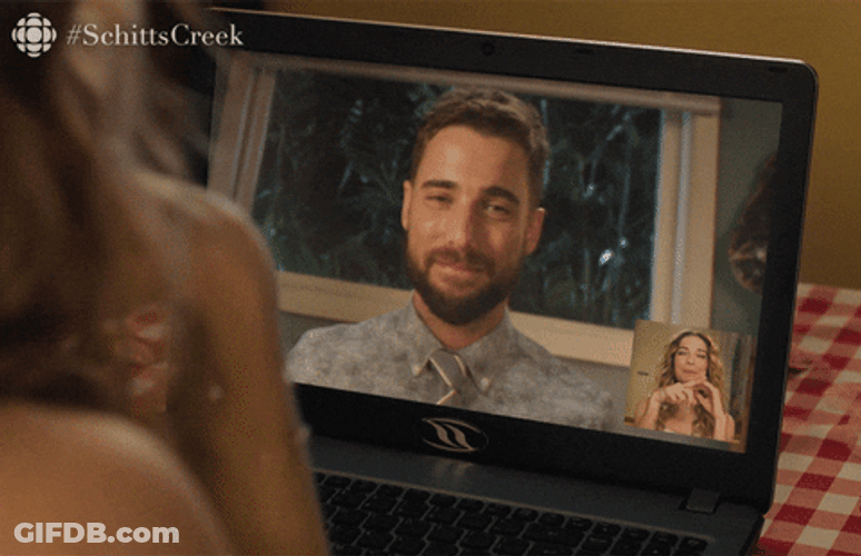 Google Hangouts Flirting Schitt's Creek GIF
