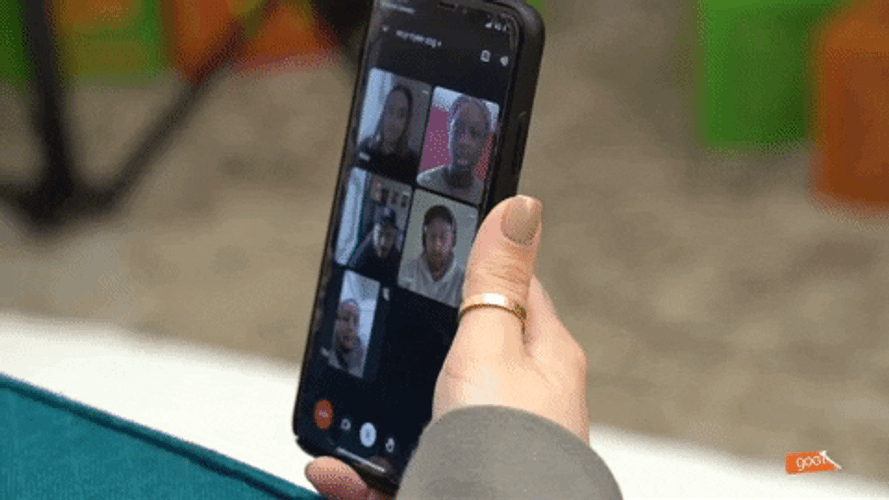 Google Hangouts Online Smartphone Meeting GIF