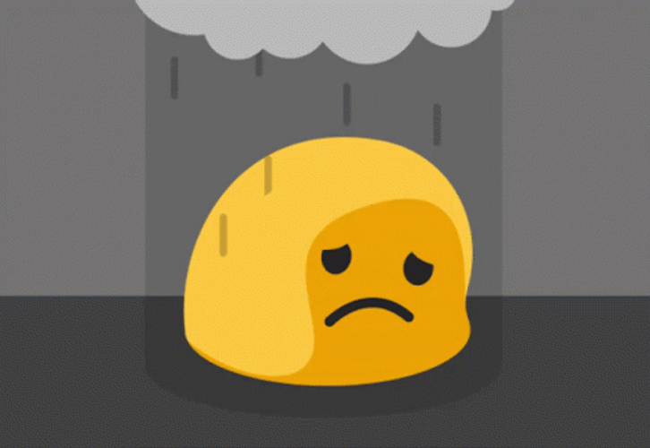 Google Hangouts Sad Rain Emoji GIF