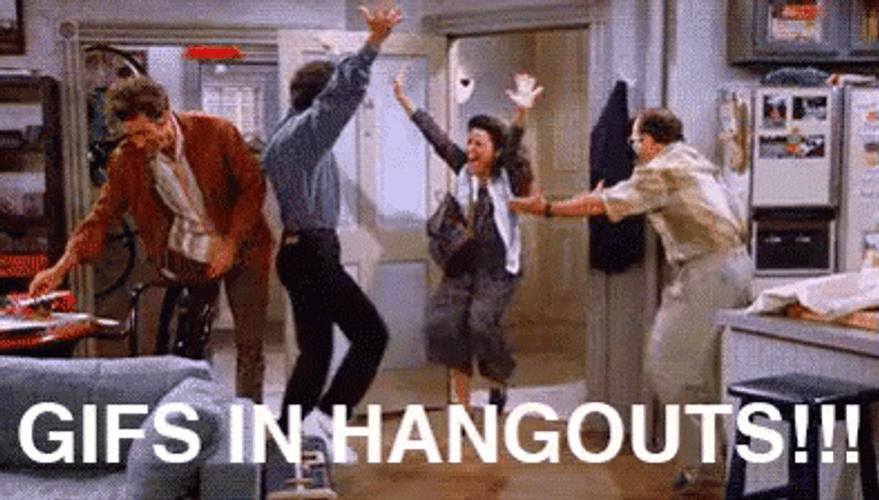 Google Hangouts Seinfeld Excited GIF