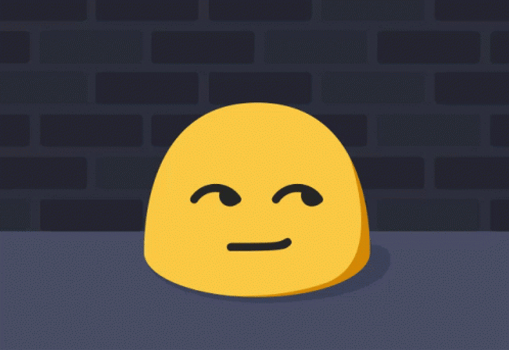 Google Hangouts Smirk Emoji GIF