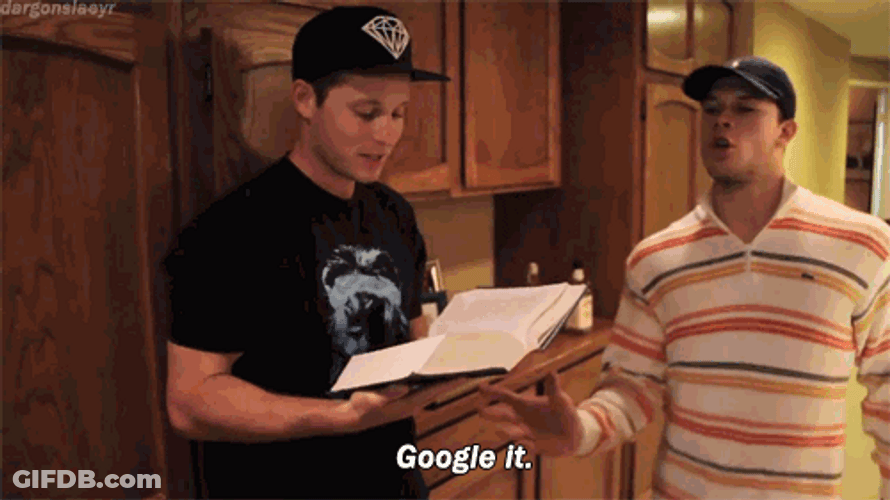 Google It Throwing Book Meme GIF